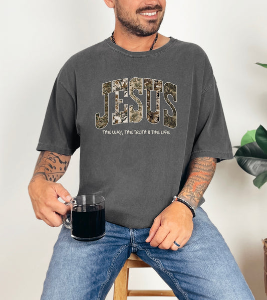 Jesus The Way the Truth the Life Camo Tee