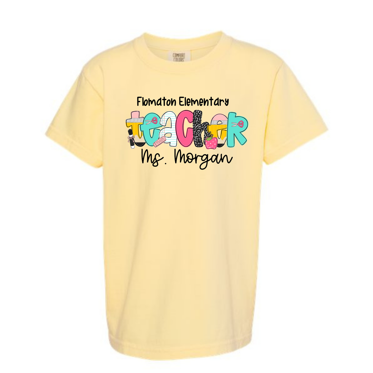 School letters Grade Tee Personalized FES
