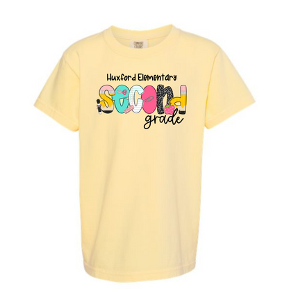 School Letters Grade Tee Personalized Huxford