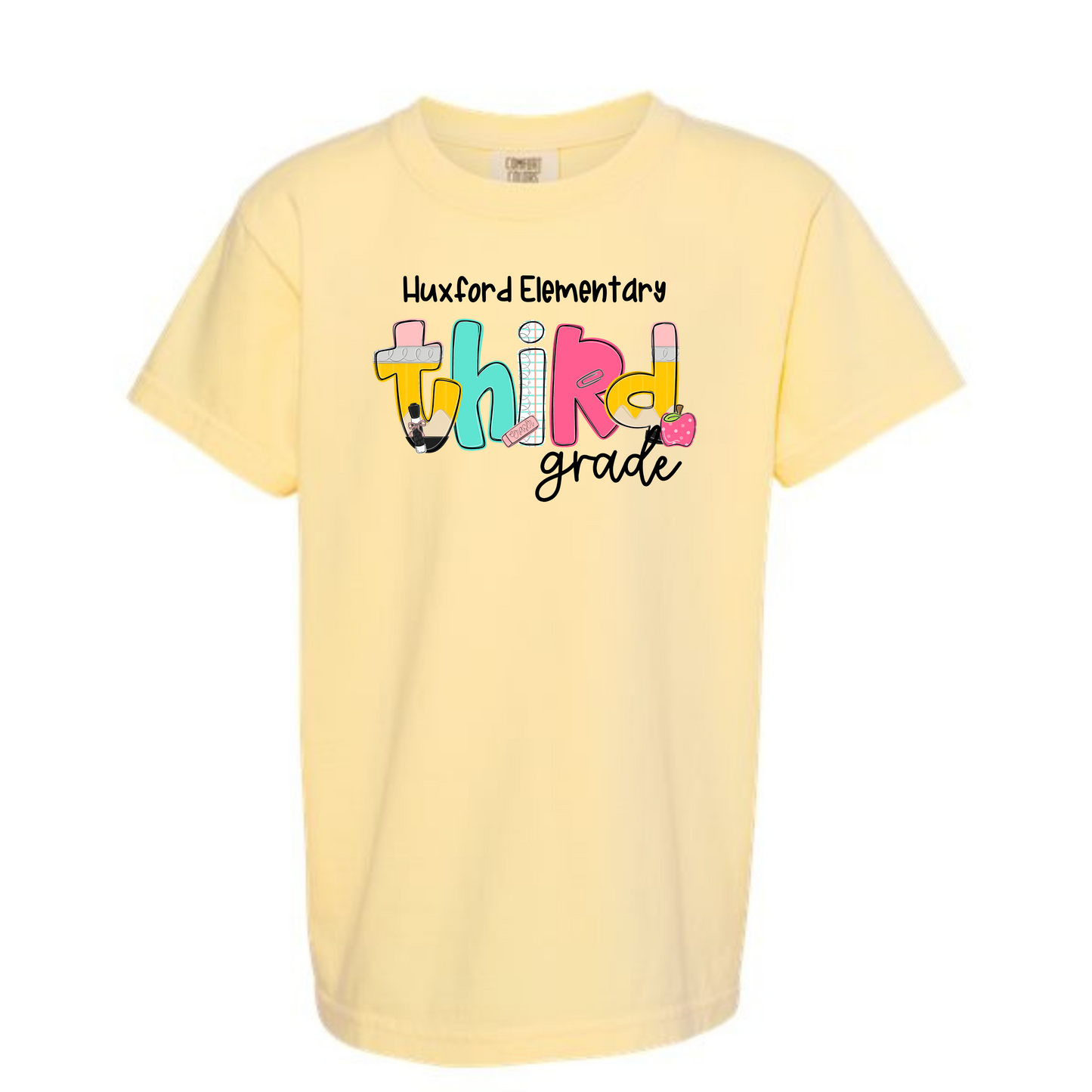 School Letters Grade Tee Personalized Huxford