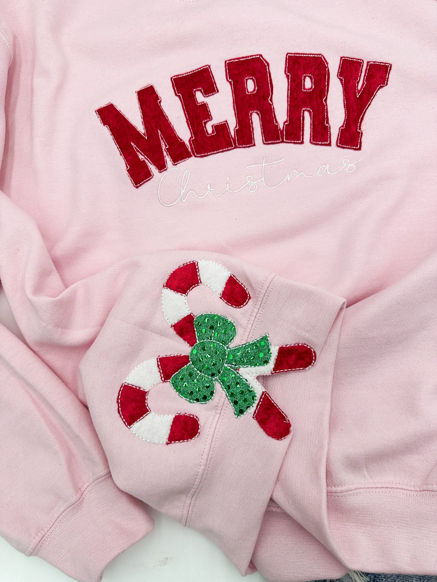 Merry Christmas with Candy Cane side slits