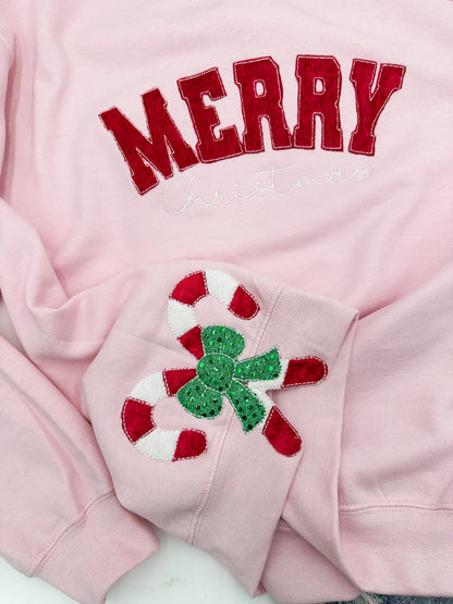 Merry Christmas with Candy Cane side slits