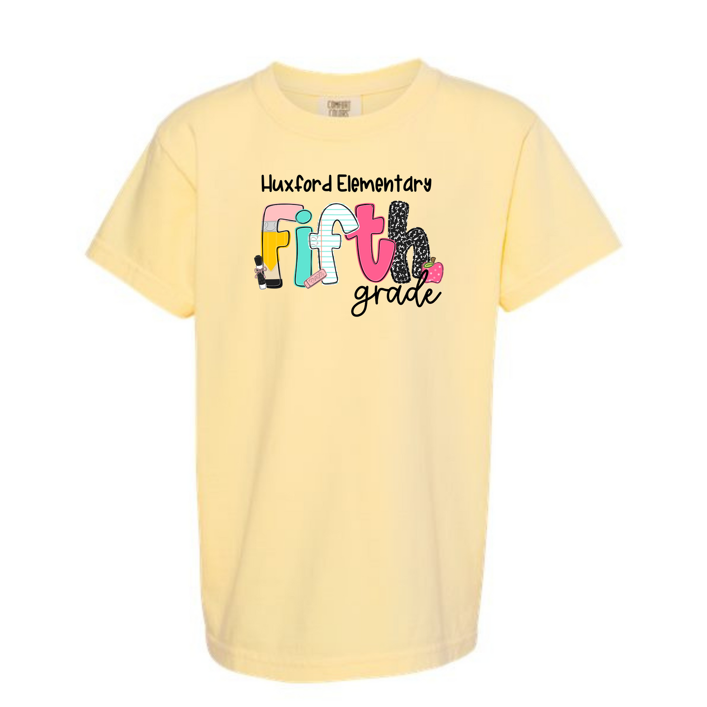 School Letters Grade Tee Personalized Huxford