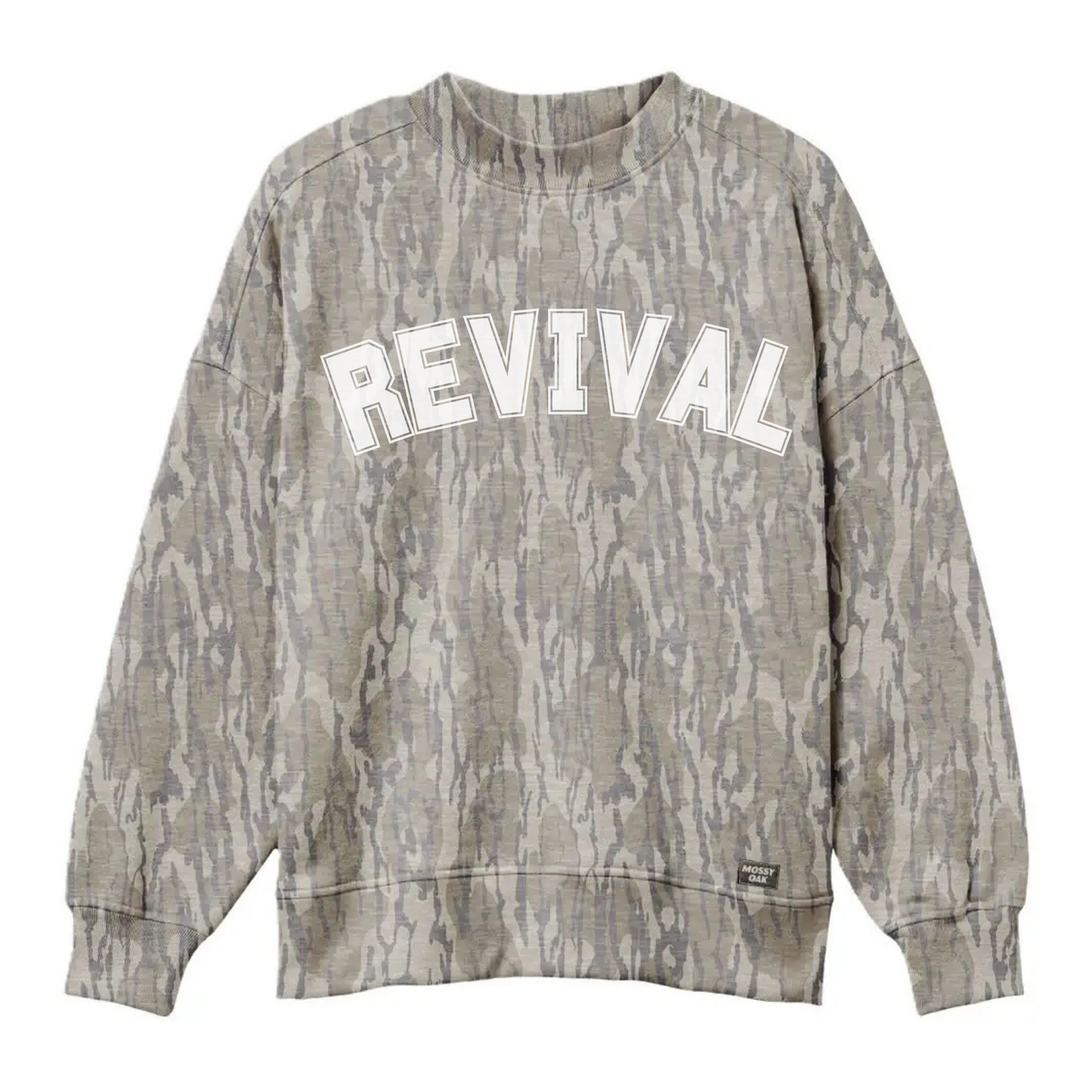 AUTHENTIC Mossy Oak Bottomland Camo Mockneck Sweatshirt- PREORDER- Ships in November
