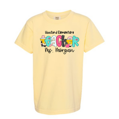 School Letters Grade Tee Personalized Huxford