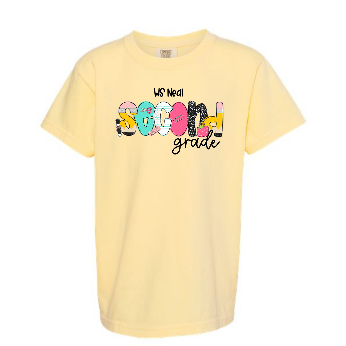 School Letters Grade Tee Personalized WS Neal