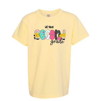 School Letters Grade Tee Personalized WS Neal