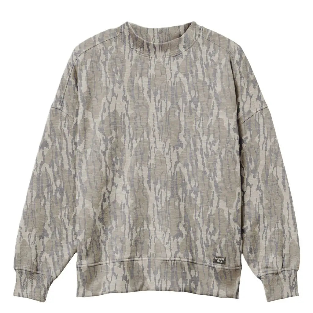 AUTHENTIC Mossy Oak Bottomland Camo Mockneck Sweatshirt- PREORDER- Ships in November