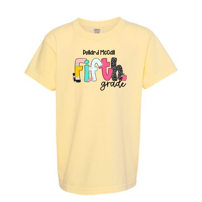 School Letters Grade Tee Personalized Pollard McCall