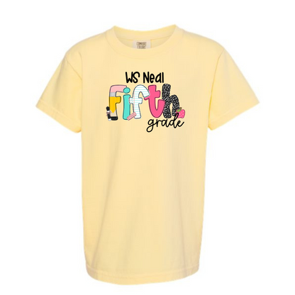 School letters Grade Tee Personalized WS NEAL