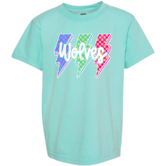 Lightening Bolt Wolves Comfort Colors Tee