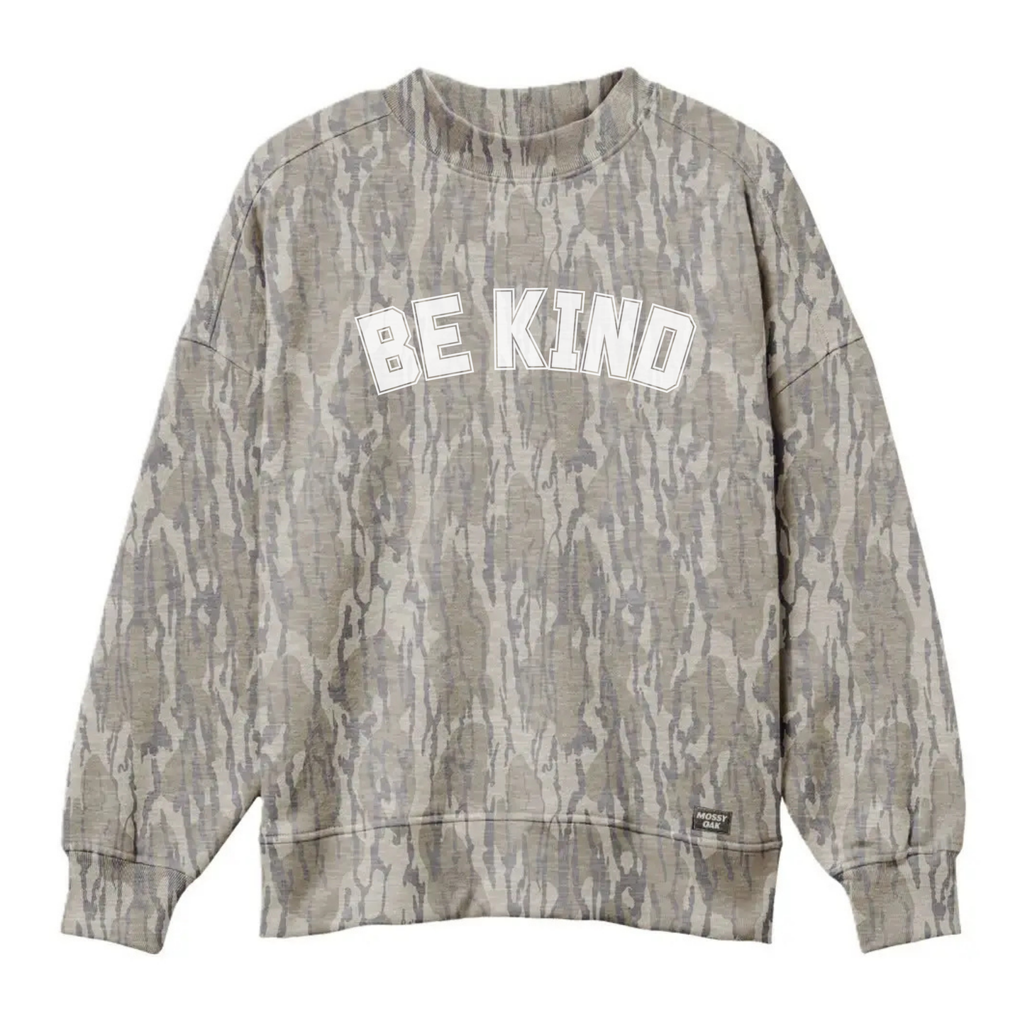 AUTHENTIC Mossy Oak Bottomland Camo Mockneck Sweatshirt- PREORDER- Ships in November