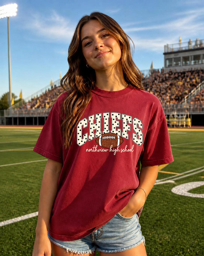 Chiefs Polka Dot Football Tee