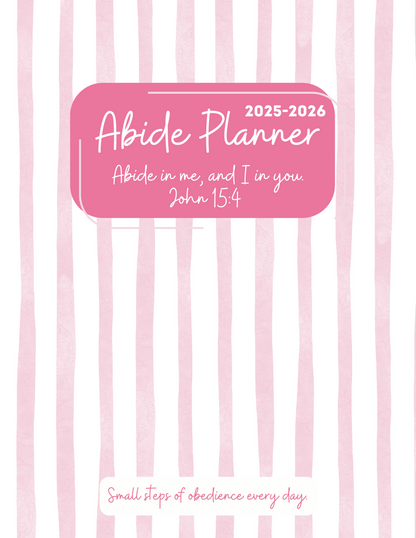 Abide Planner 12 Month or 18 month Option