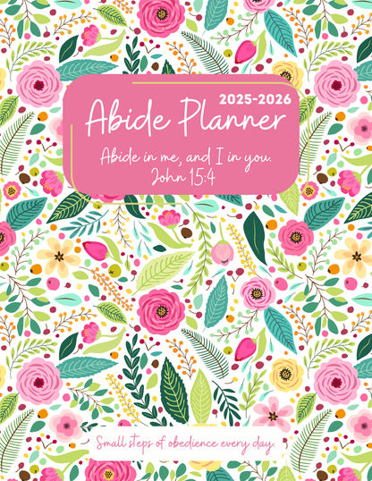 Abide Planner 12 Month or 18 month Option