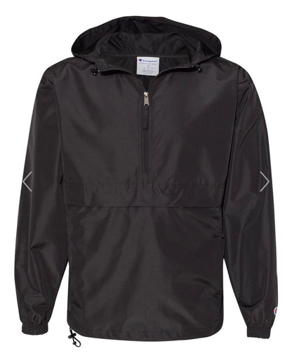 Embroidered Fire Dept Quarter Zip lightweight jacket