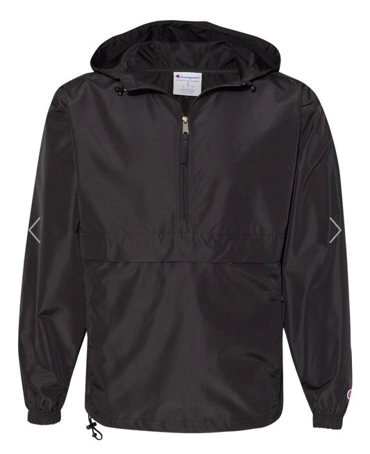 Embroidered Fire Dept Quarter Zip lightweight jacket