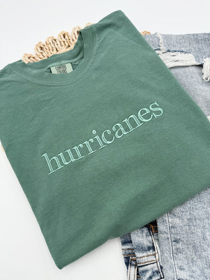 Hurricanes monochromatic Embroidered Comfort Colors Tee