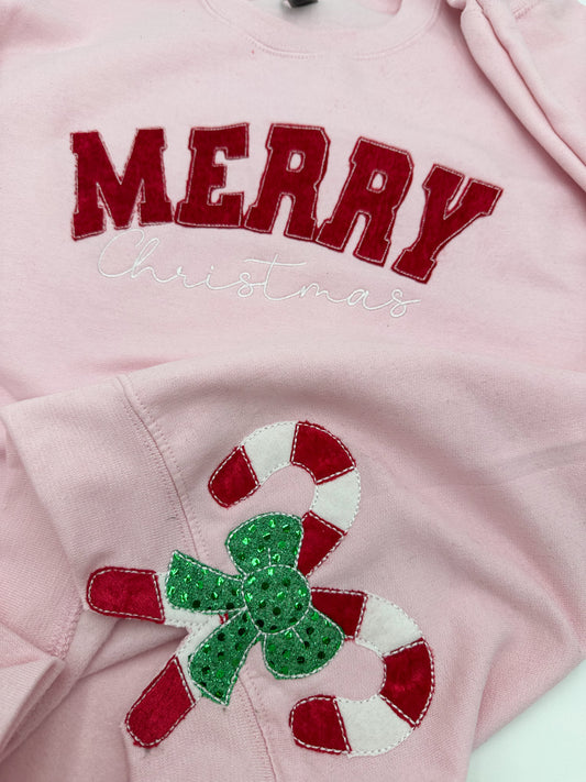 Merry Christmas with Candy Cane side slits