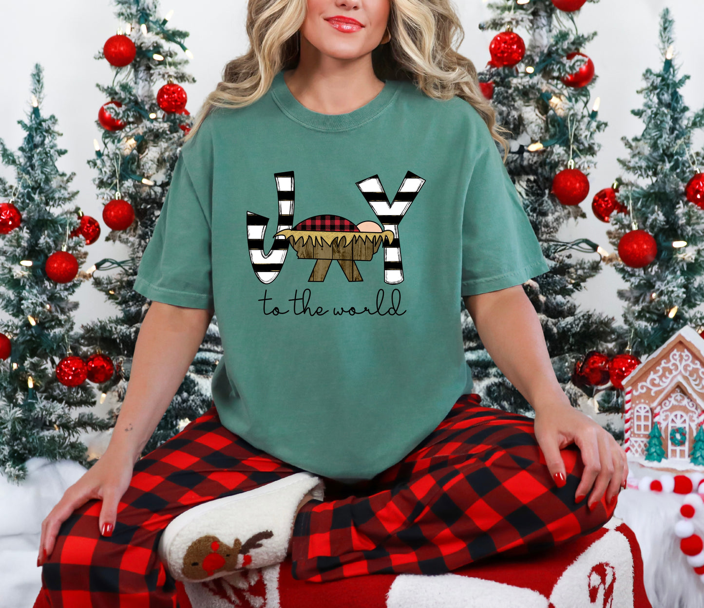 Joy with Manger (short sleeve, long sleeve, sweatshirt- all Comfort Colors)