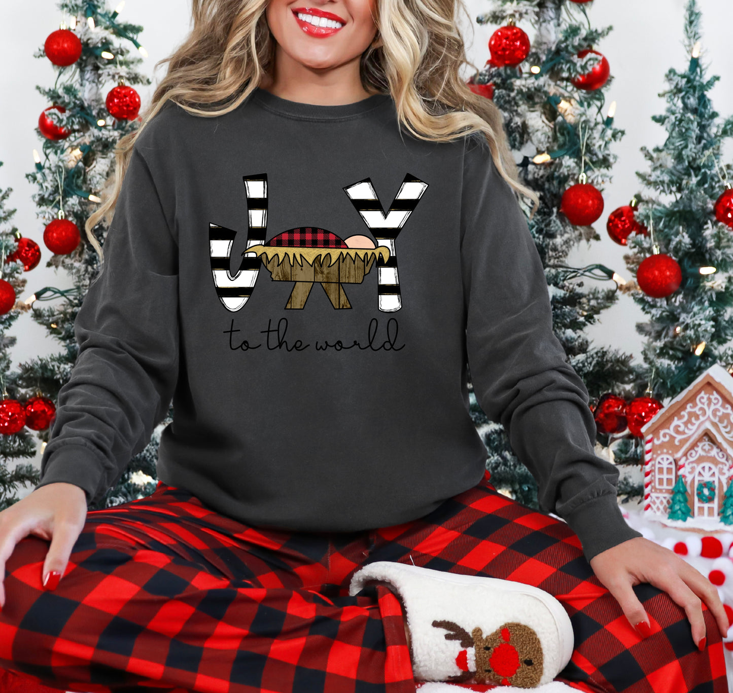 Joy with Manger (short sleeve, long sleeve, sweatshirt- all Comfort Colors)