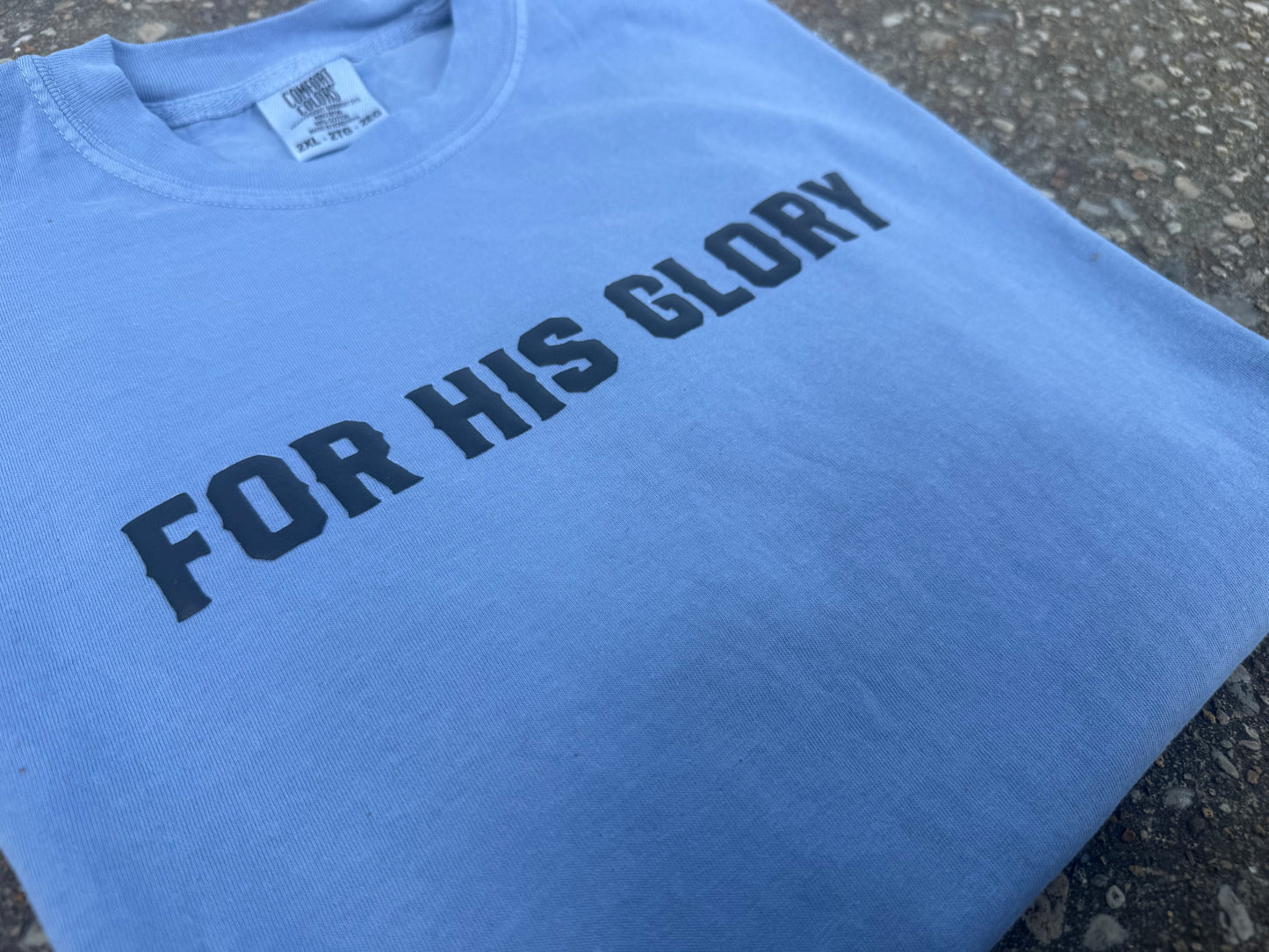 For His Glory Puff Screen Printed Tee