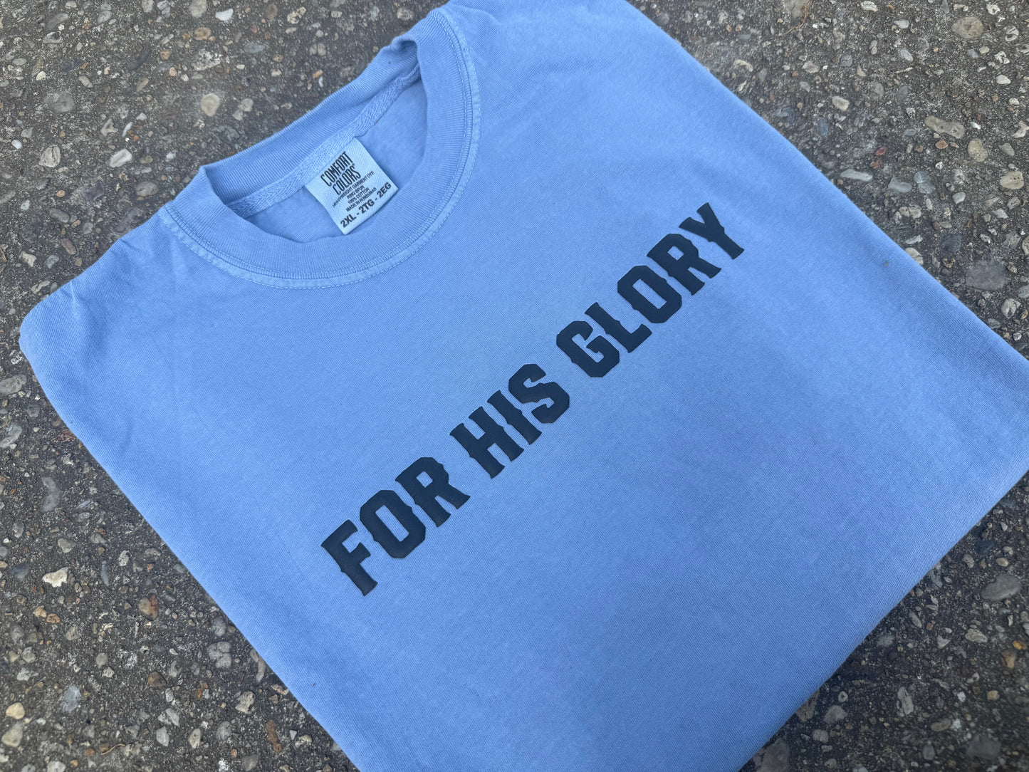 For His Glory Puff Screen Printed Tee