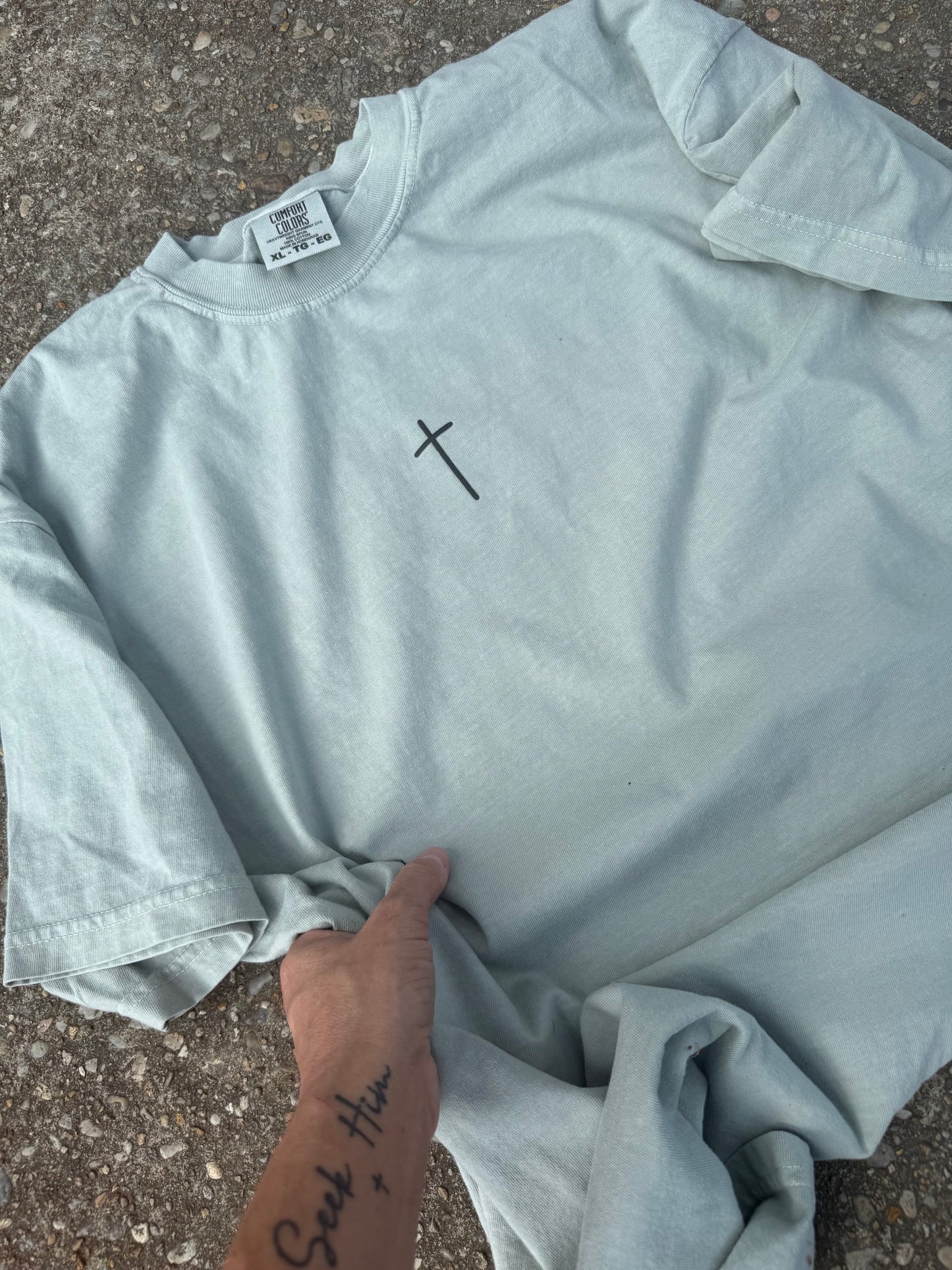 Simple Cross Screen Printed Tee