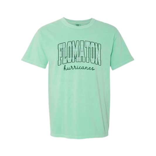 Flomaton Checkered Tee WITH hurricanes (Comfort Colors)