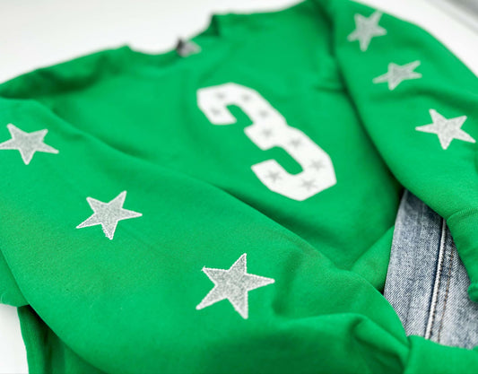 Customizable Number and Stars Sweatshirt