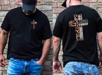 I Can Do All Things Through Christ Camo Cross