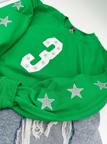 Customizable Number and Stars Sweatshirt