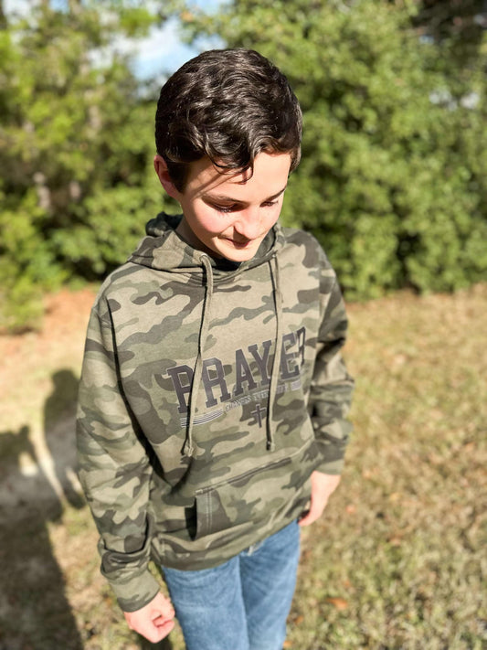 Camo Prayer Changes Things Hoodie