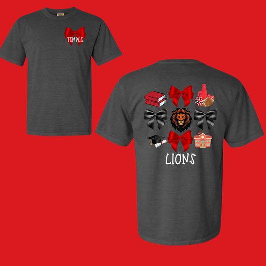 Temple Lions Bow Tee
