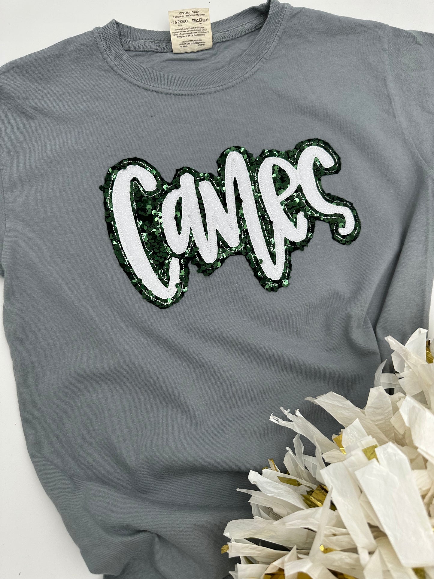 Custom Sequin Applique Comfort Colors Tee