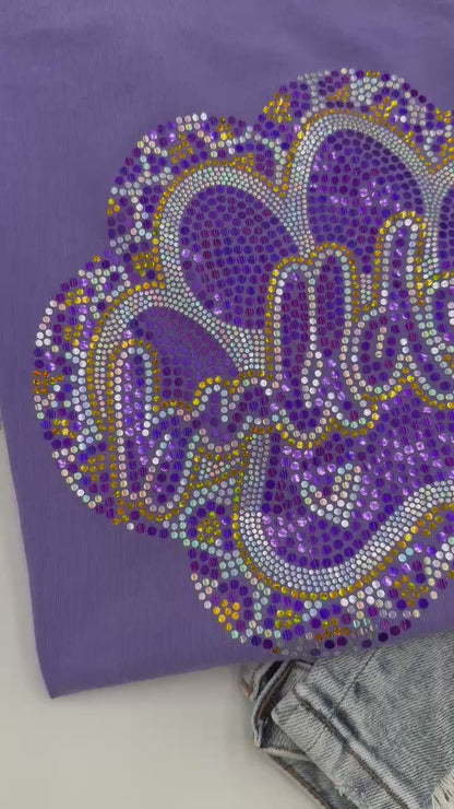 Bulldogs Purple Spangles Tee