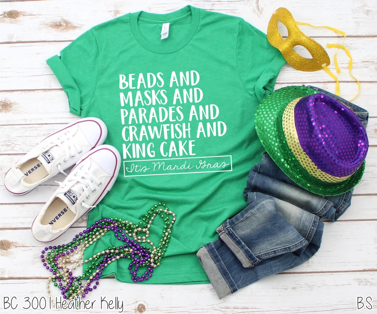 Beads, masks, parades, crawfish, and king cake