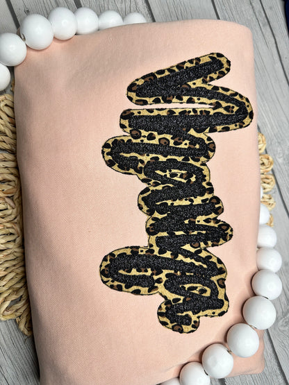 Mama Applique leopard