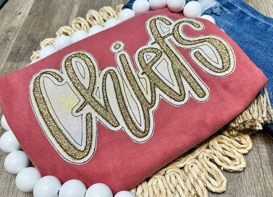 Custom Team Name Double Stack embroidery